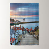 Lofaris Sunset Silent Town By The Sea Summer Photo Backdrop